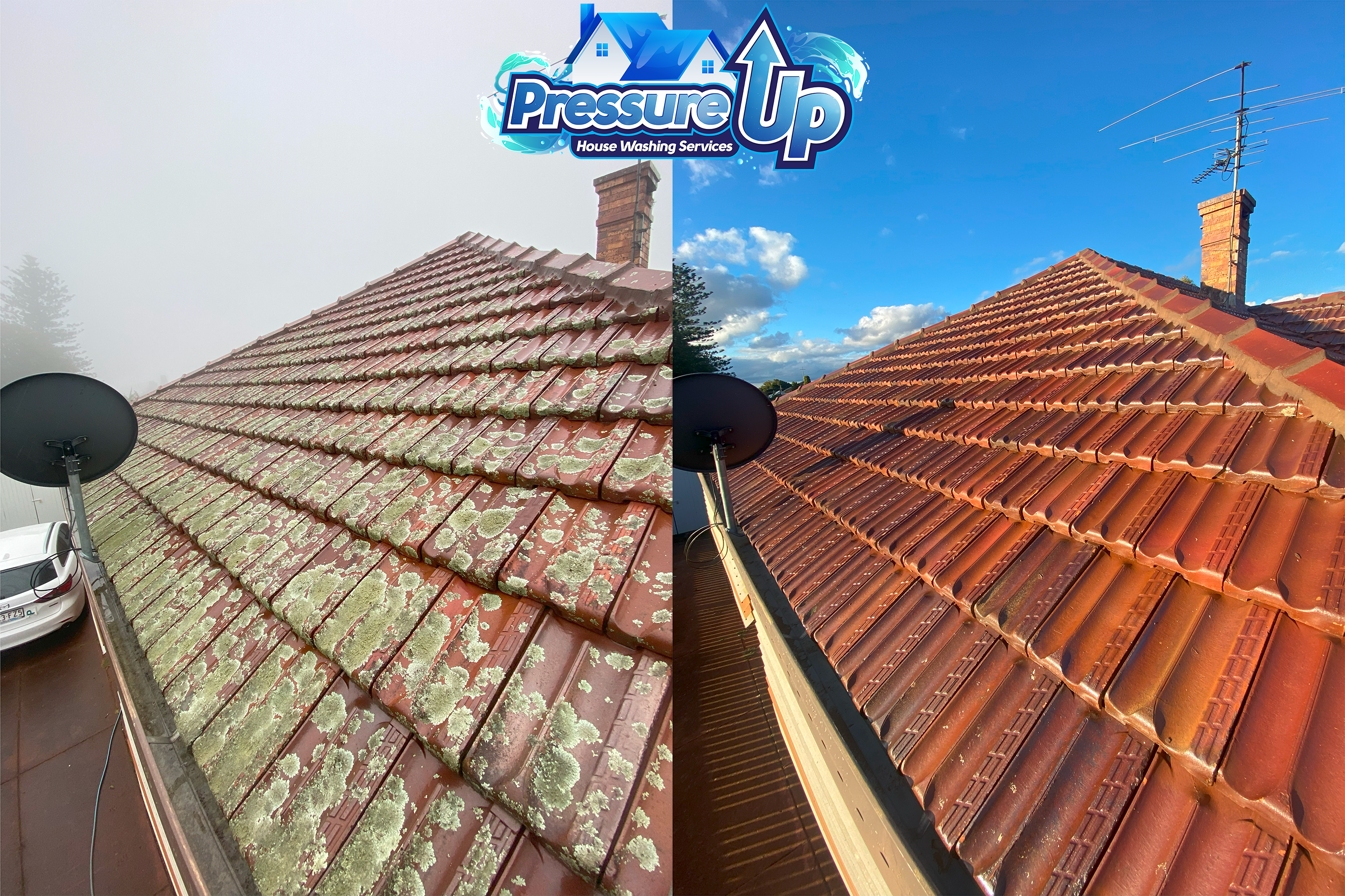 UNBELIEVABLE Terracotta Roof Soft-washing in Harristown, Toowoomba 